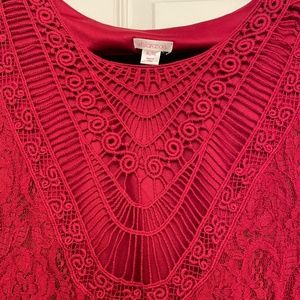 GW, Red lace mini dress